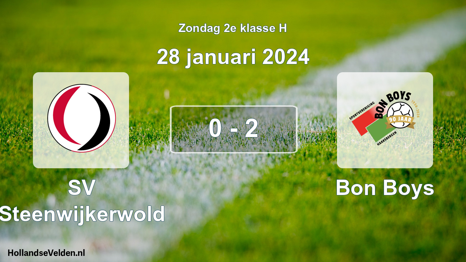 Total number of matches played: SV Steenwijkerwold - Bon Boys 0 - 2 (28 January 2024)