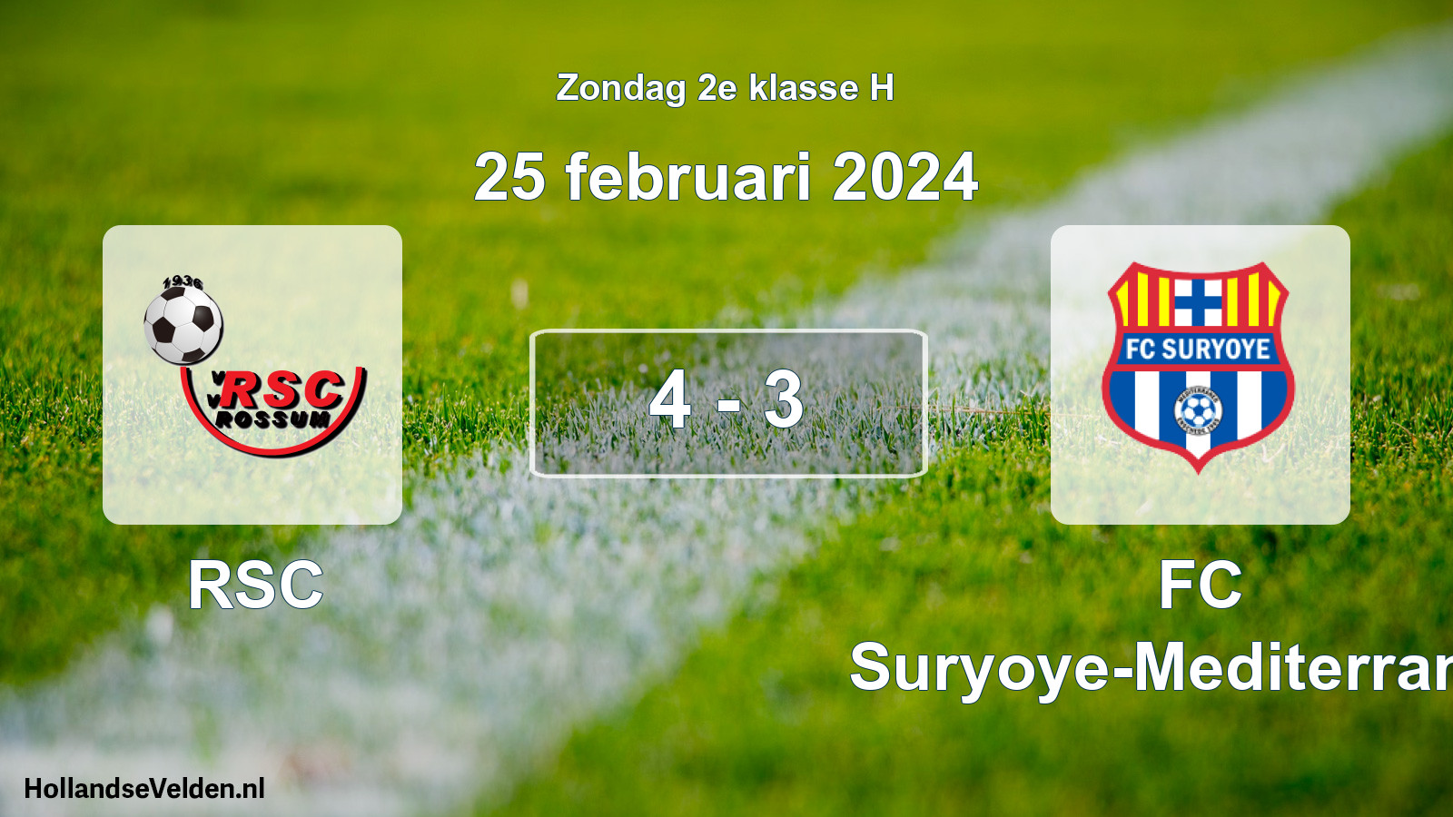 Total number of matches played: RSC - FC Suryoye-Mediterraneo 4 - 3 (25 February 2024)