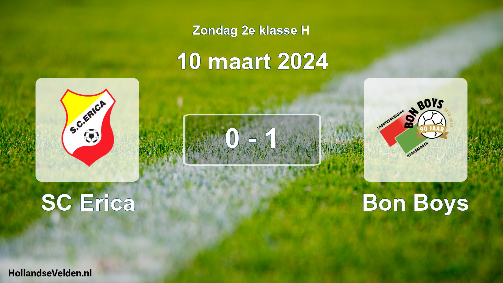 Total number of matches played: SC Erica - Bon Boys 0 - 1 (10 March 2024)