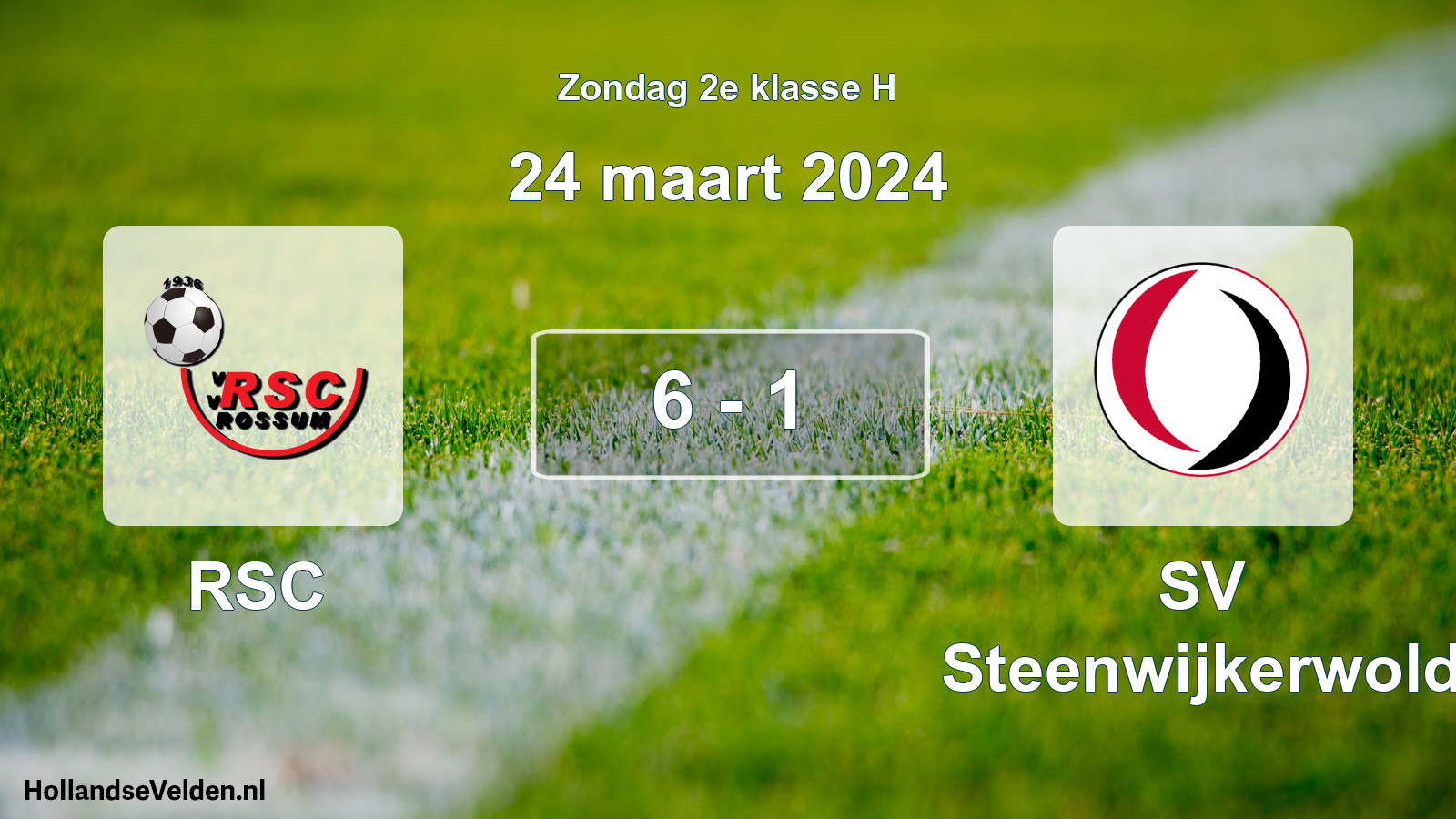 Total number of matches played: RSC - SV Steenwijkerwold 6 - 1 (24 March 2024)