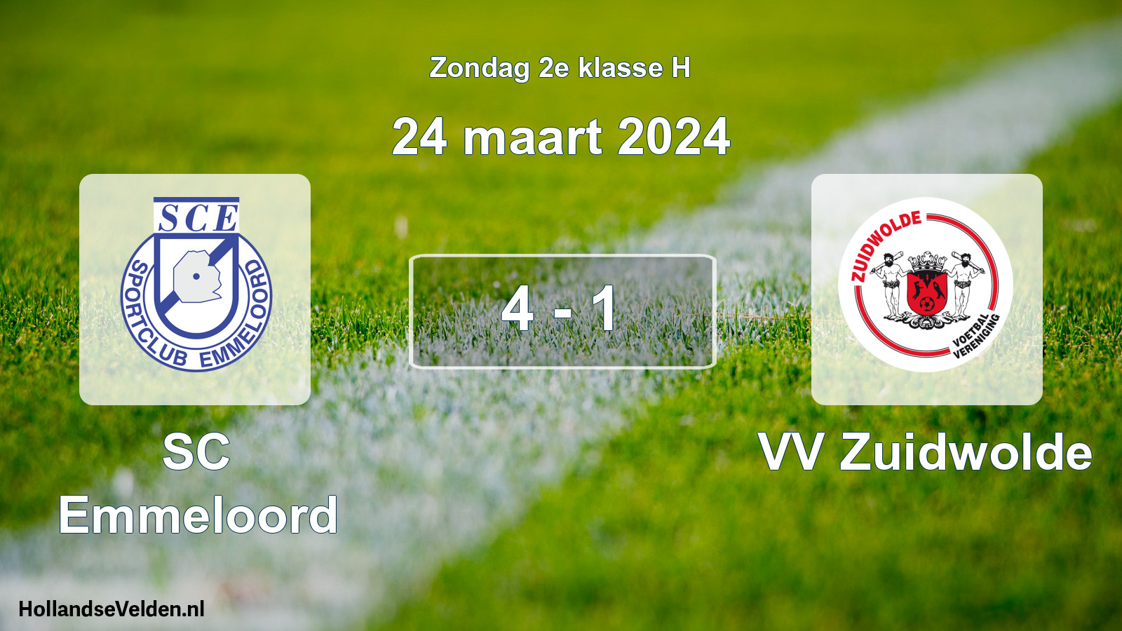 Total number of matches played: SC Emmeloord - VV Zuidwolde 4 - 1 (24 March 2024)
