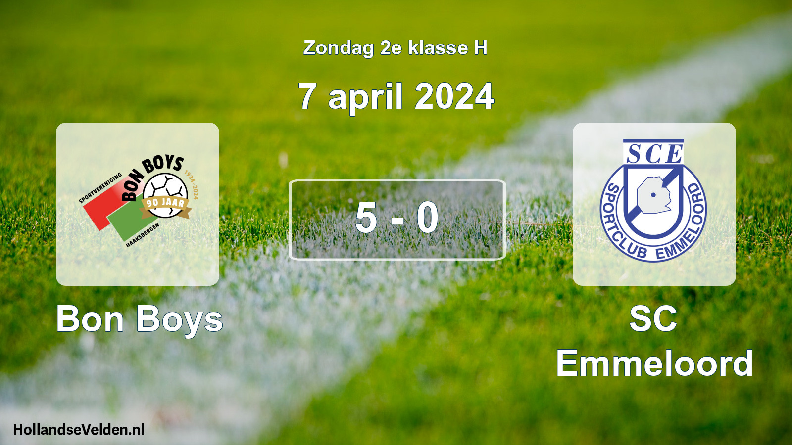 Total number of matches played: Bon Boys - SC Emmeloord 5 - 0 (7 April 2024)