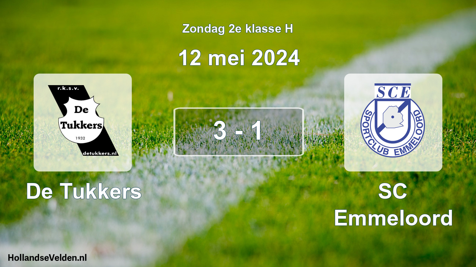 Total number of matches played: De Tukkers - SC Emmeloord 3 - 1 (12 May 2024)