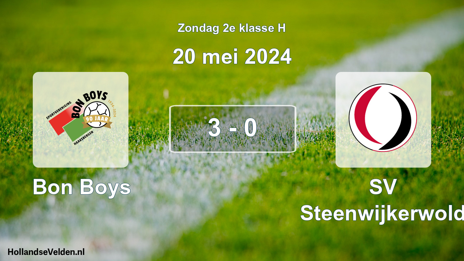 Total number of matches played: Bon Boys - SV Steenwijkerwold 3 - 0 (20 May 2024)