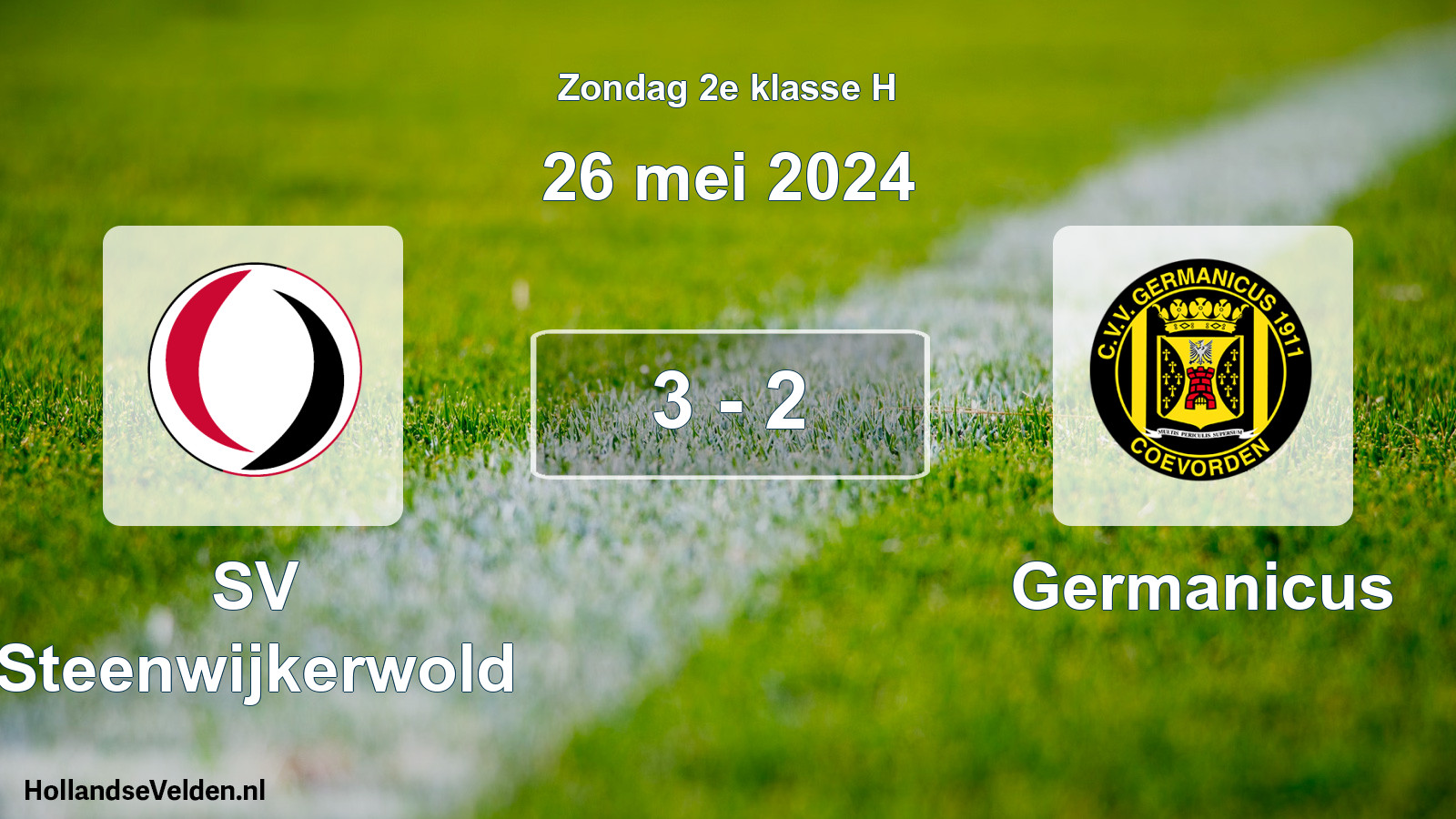 Total number of matches played: SV Steenwijkerwold - Germanicus 3 - 2 (26 May 2024)