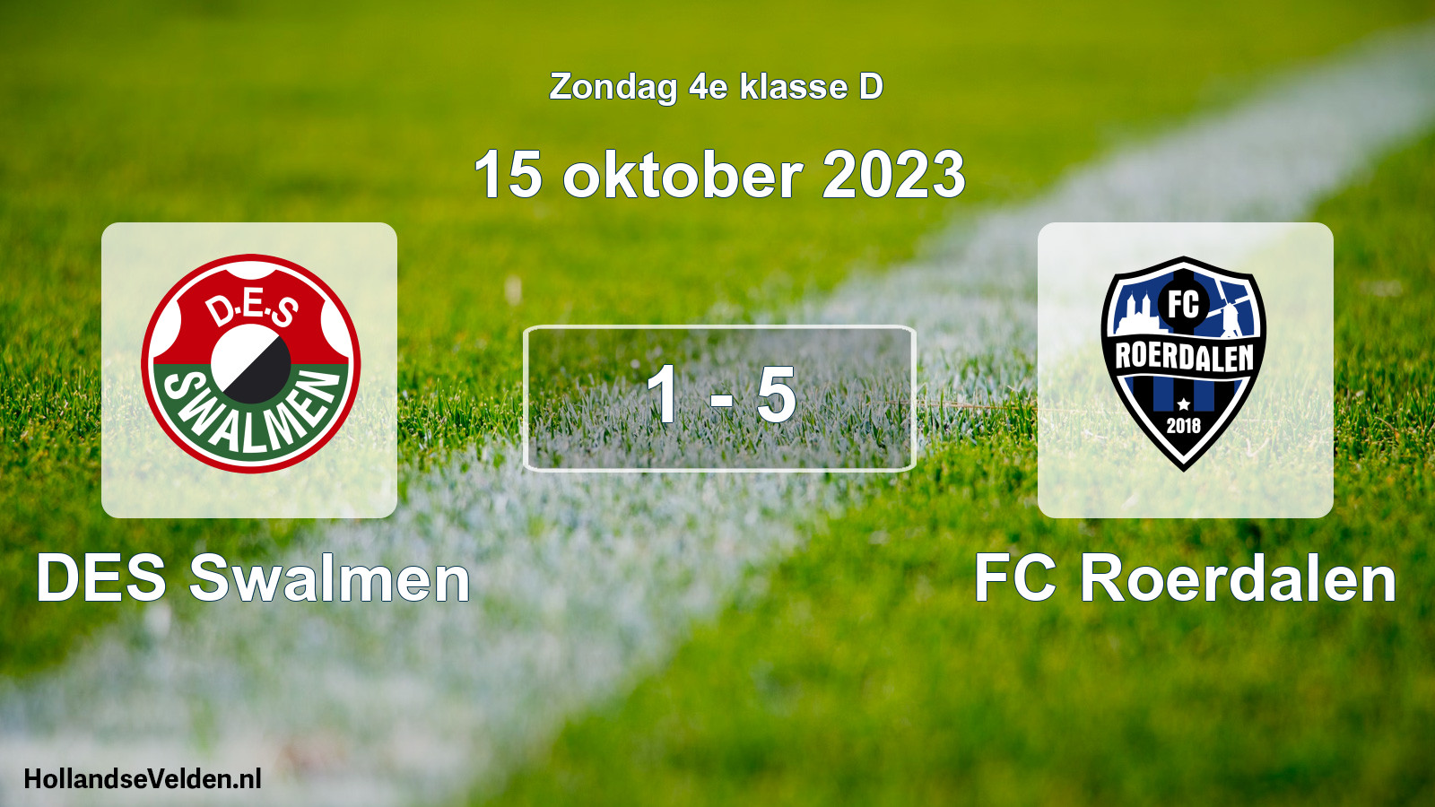 Total number of matches played: DES Swalmen - FC Roerdalen 1 - 5 (15 October 2023)