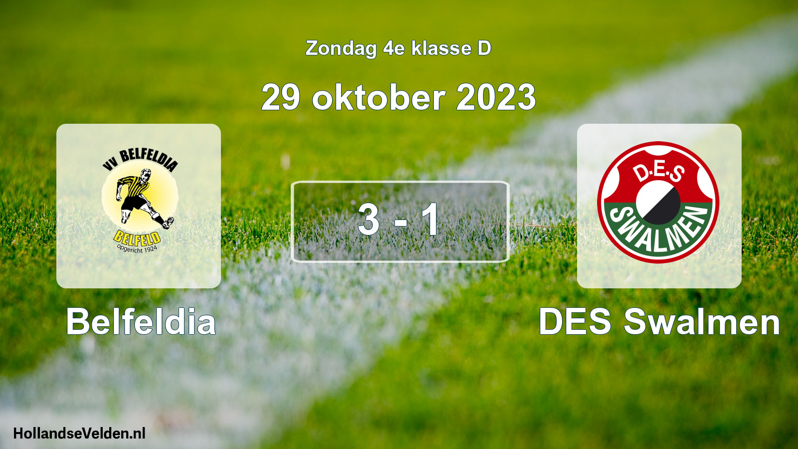 Total number of matches played: Belfeldia - DES Swalmen 3 - 1 (29 October 2023)