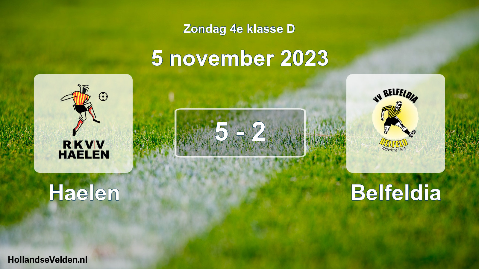 Total number of matches played: Haelen - Belfeldia 5 - 2 (5 November 2023)