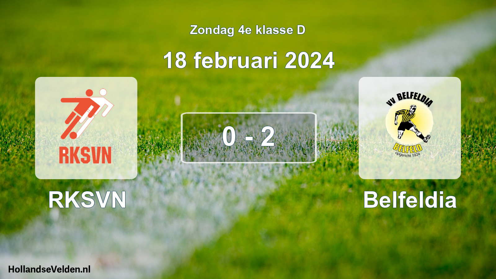 Total number of matches played: RKSVN - Belfeldia 0 - 2 (18 February 2024)
