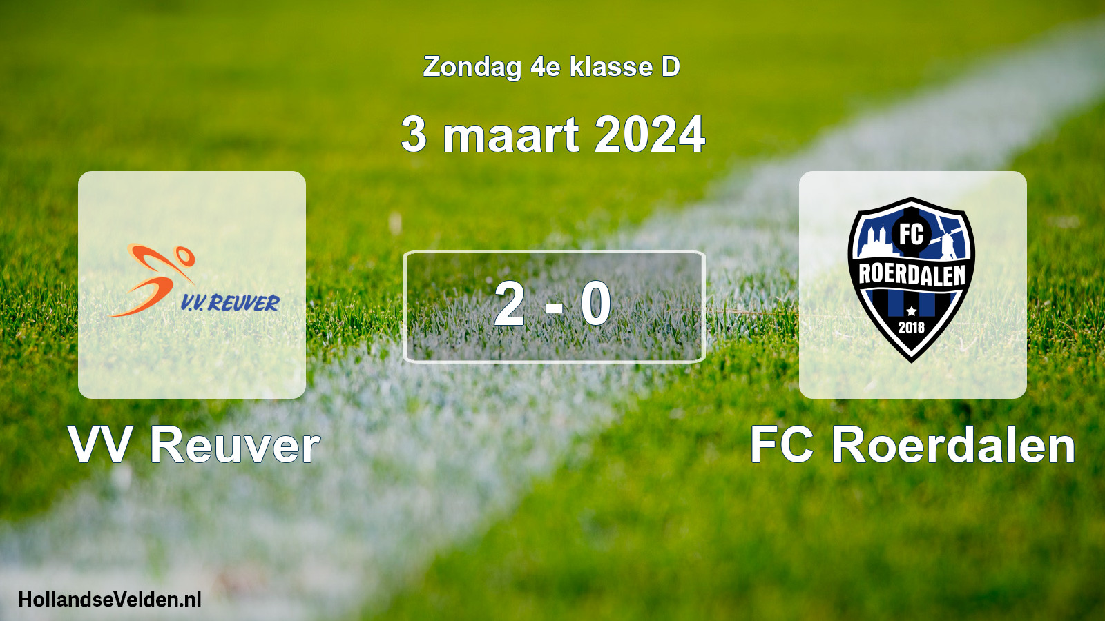 Total number of matches played: VV Reuver - FC Roerdalen 2 - 0 (3 March 2024)