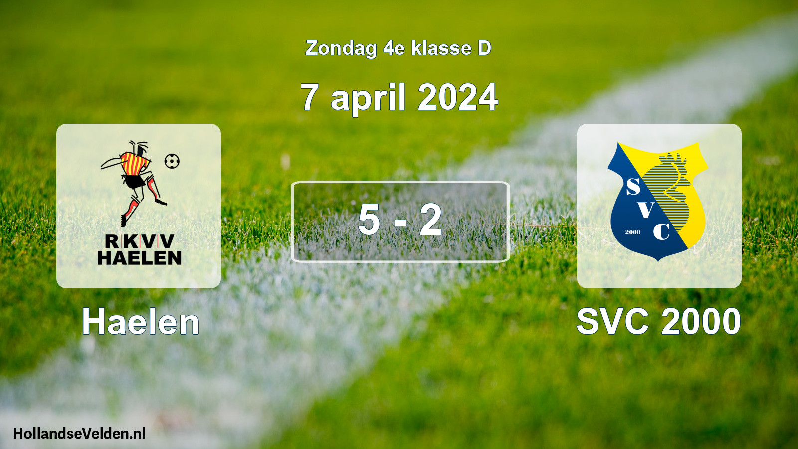 Total number of matches played: Haelen - SVC 2000 5 - 2 (7 April 2024)