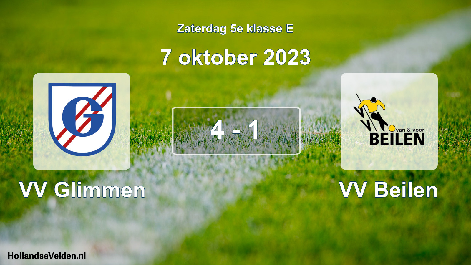 Total number of matches played: VV Glimmen - VV Beilen 4 - 1 (7 October 2023)