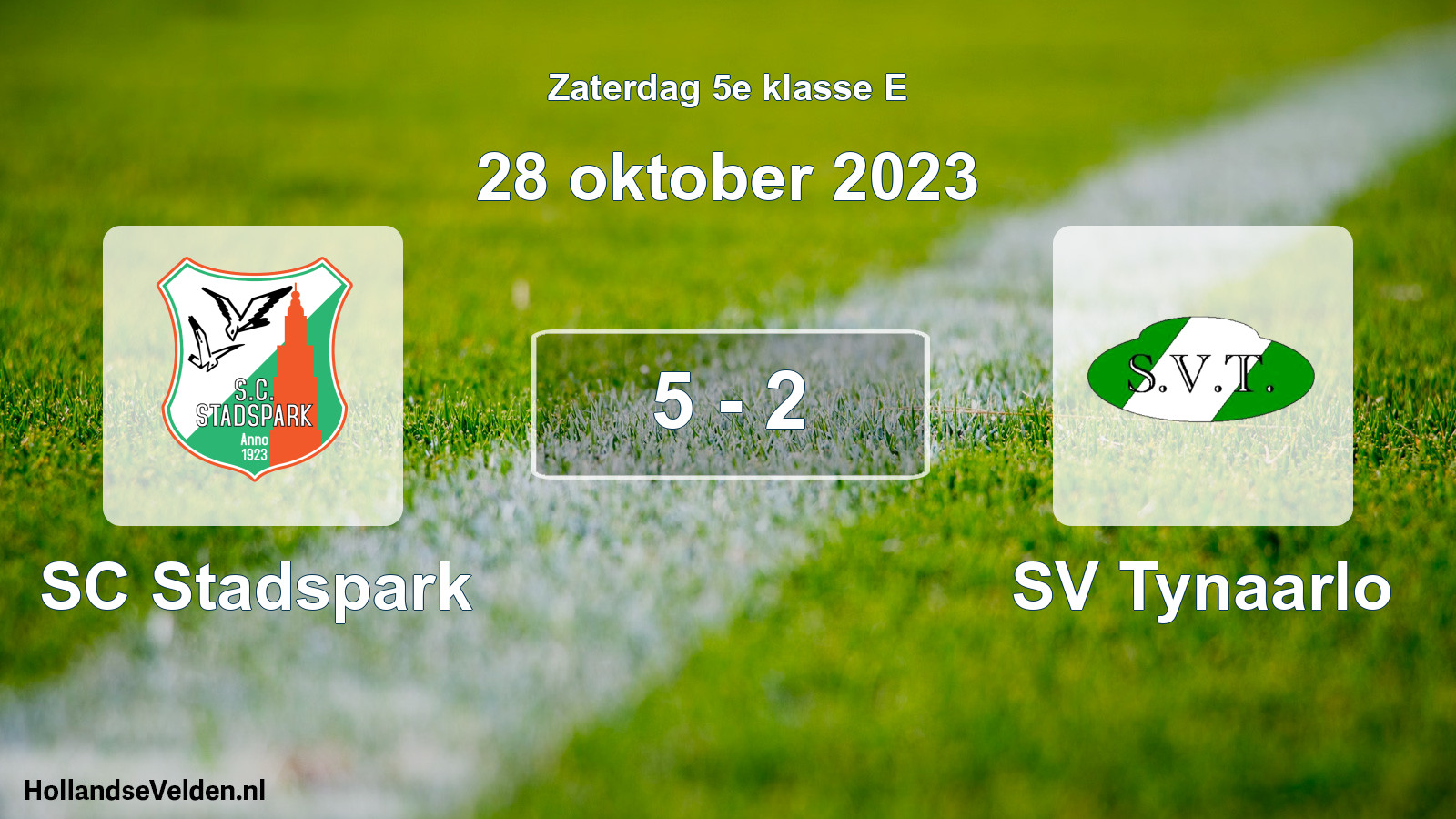 Total number of matches played: SC Stadspark - SV Tynaarlo 5 - 2 (28 October 2023)