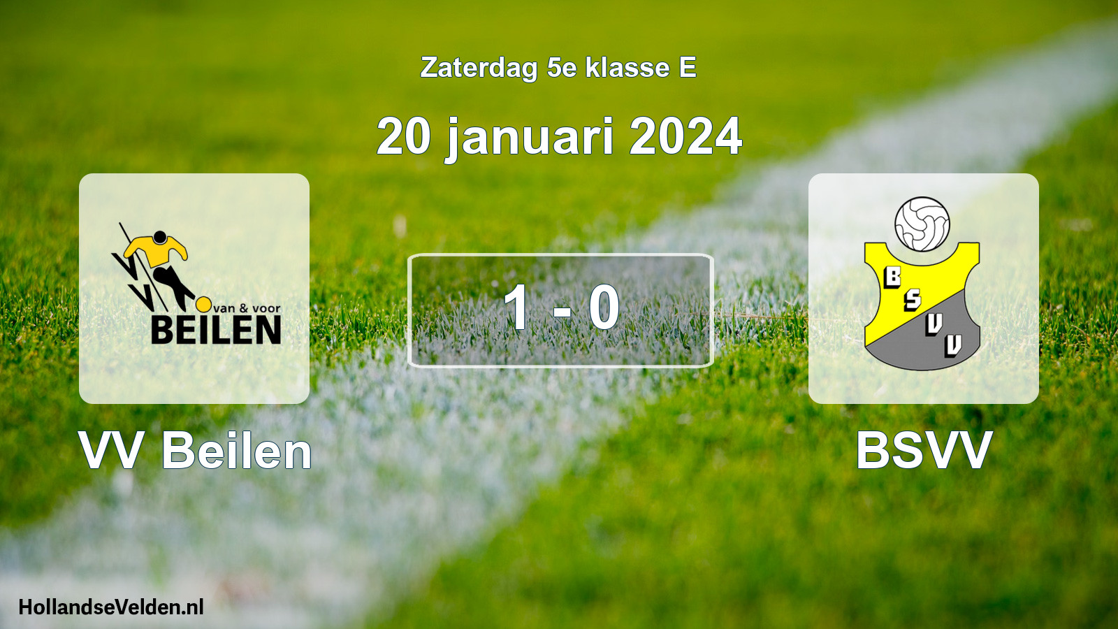 Total number of matches played: VV Beilen - BSVV 1 - 0 (20 January 2024)