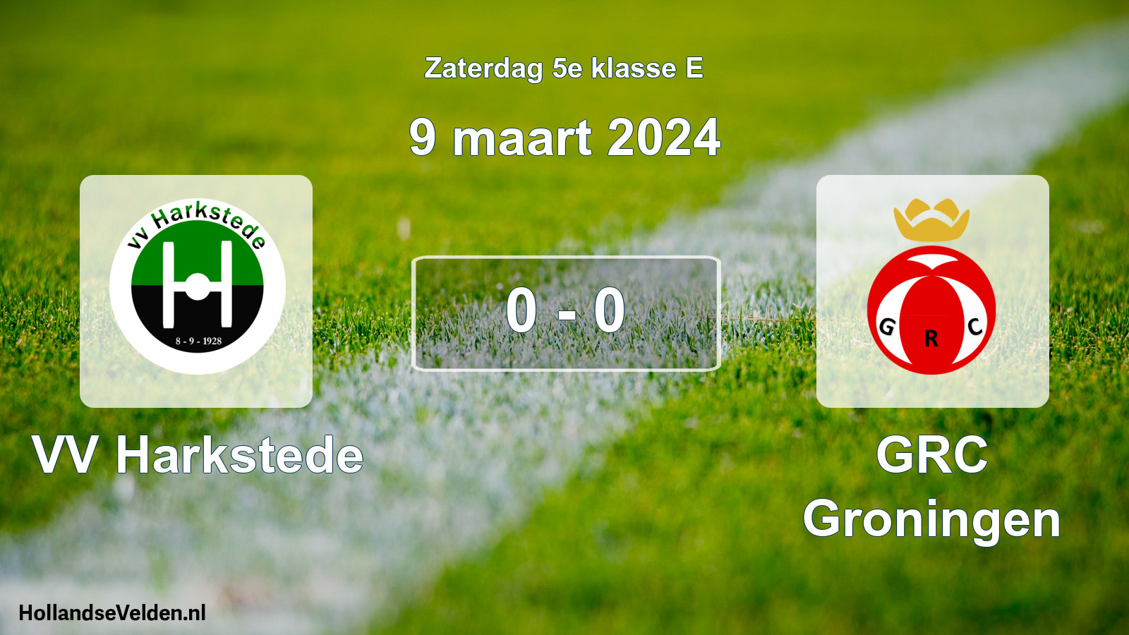Total number of matches played: VV Harkstede - GRC Groningen 0 - 0 (9 March 2024)