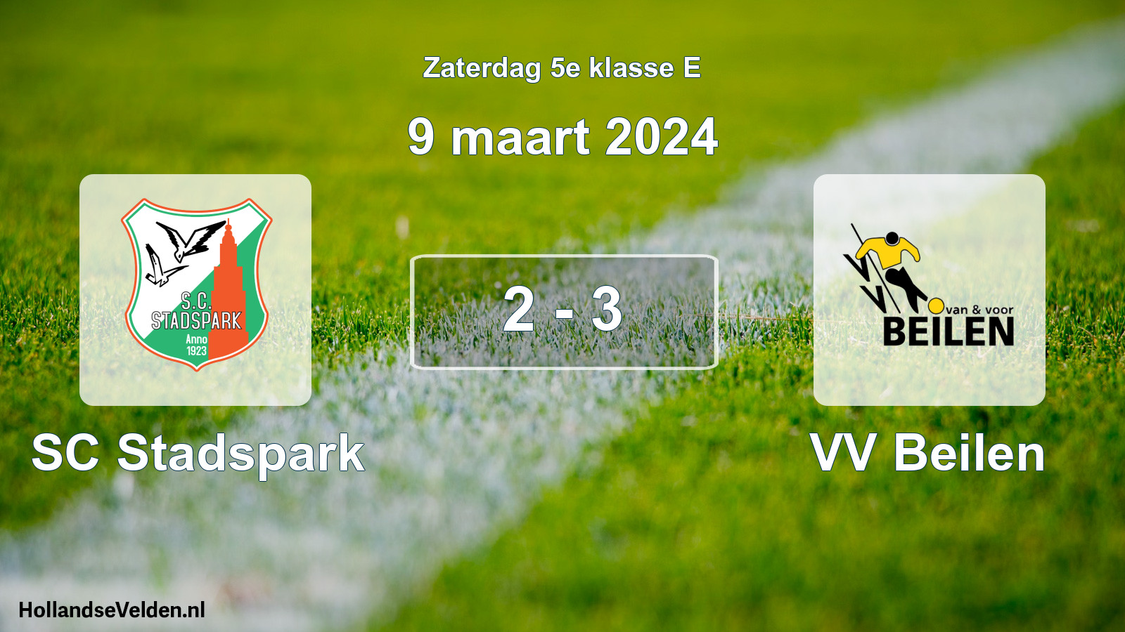 Total number of matches played: SC Stadspark - VV Beilen 2 - 3 (9 March 2024)