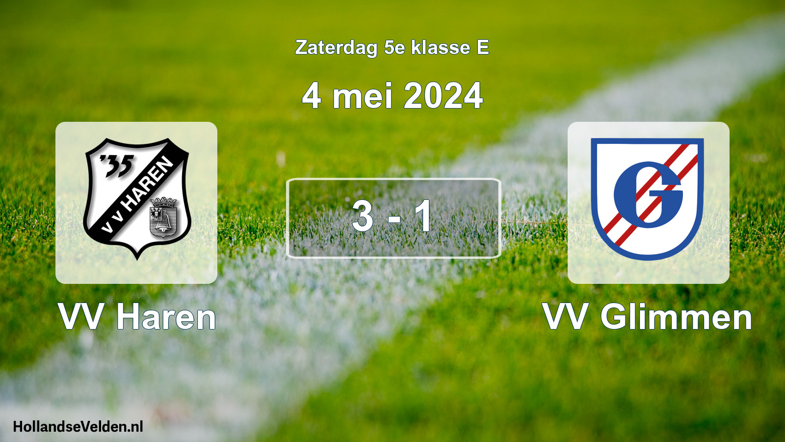 Total number of matches played: VV Haren - VV Glimmen 3 - 1 (4 May 2024)