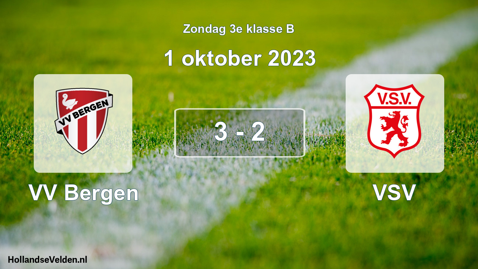 Total number of matches played: VV Bergen - VSV 3 - 2 (1 October 2023)