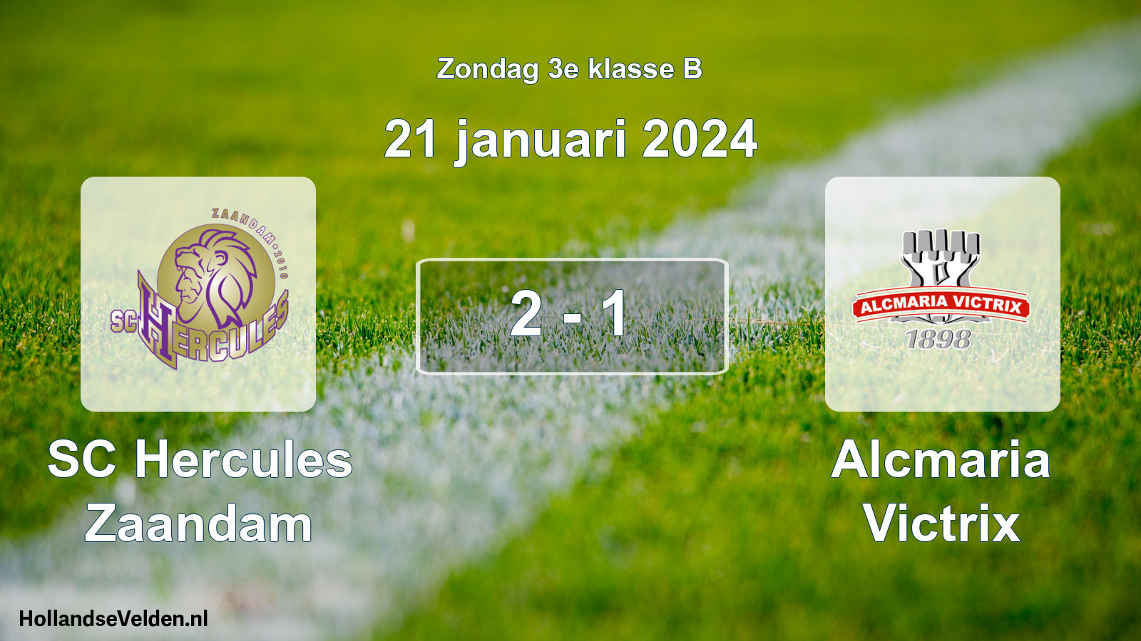 Total number of matches played: SC Hercules Zaandam - Alcmaria Victrix 2 - 1 (21 January 2024)