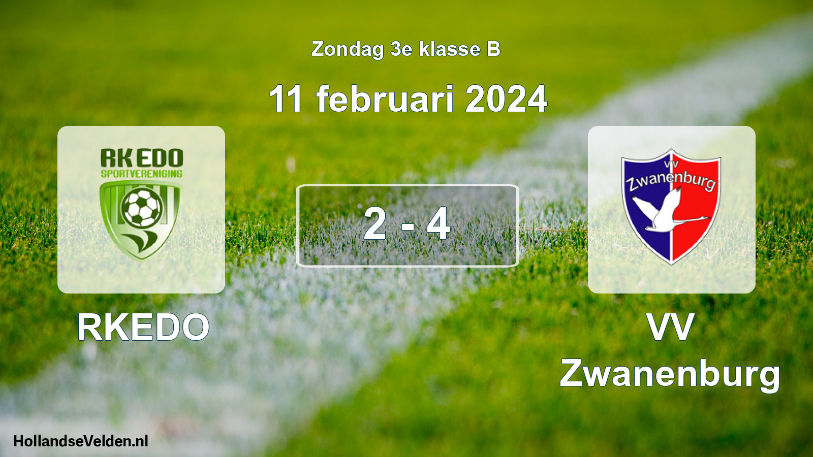 Total number of matches played: RKEDO - VV Zwanenburg 2 - 4 (11 February 2024)