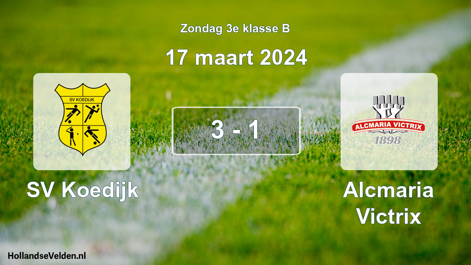 Total number of matches played: SV Koedijk - Alcmaria Victrix 3 - 1 (17 March 2024)
