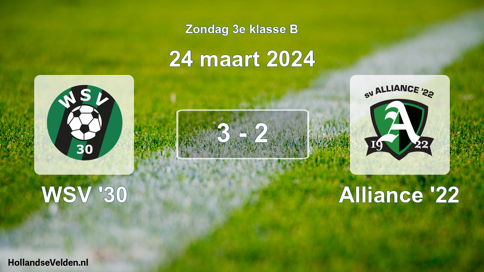 Total number of matches played: WSV '30 - Alliance '22 3 - 2 (24 March 2024)