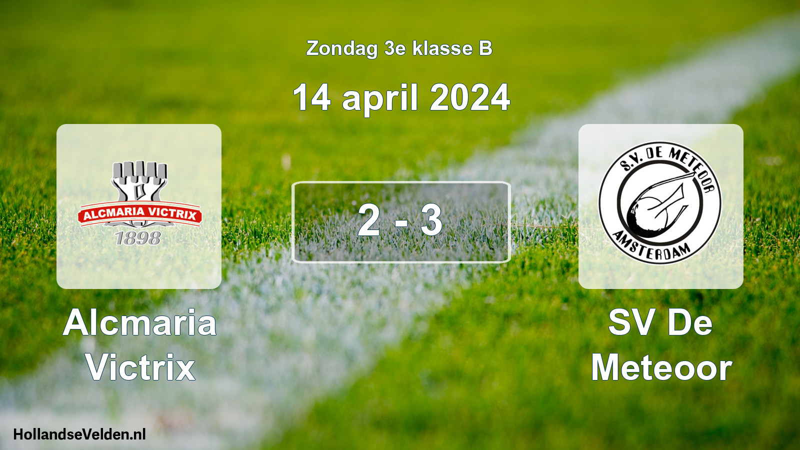 Total number of matches played: Alcmaria Victrix - SV De Meteoor 2 - 3 (14 April 2024)