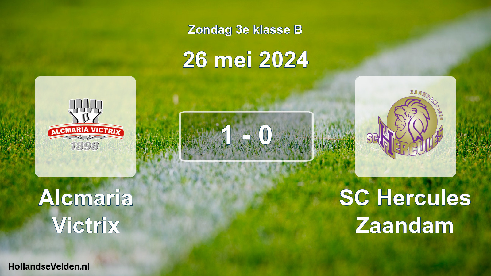 Total number of matches played: Alcmaria Victrix - SC Hercules Zaandam 1 - 0 (26 May 2024)