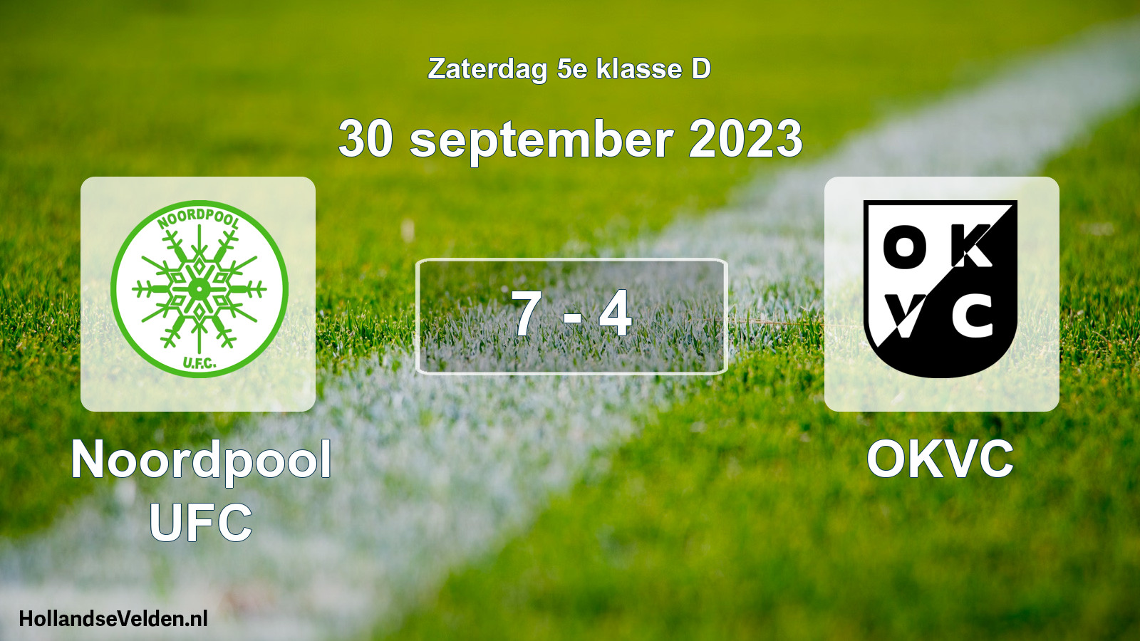 Total number of matches played: Noordpool UFC - OKVC 7 - 4 (30 September 2023)