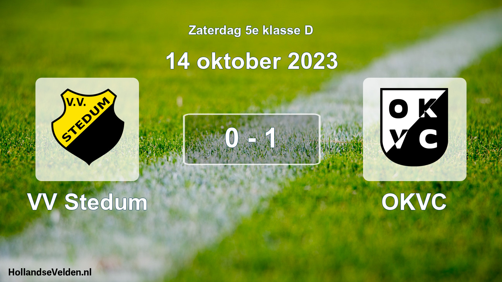 Total number of matches played: VV Stedum - OKVC 0 - 1 (14 October 2023)