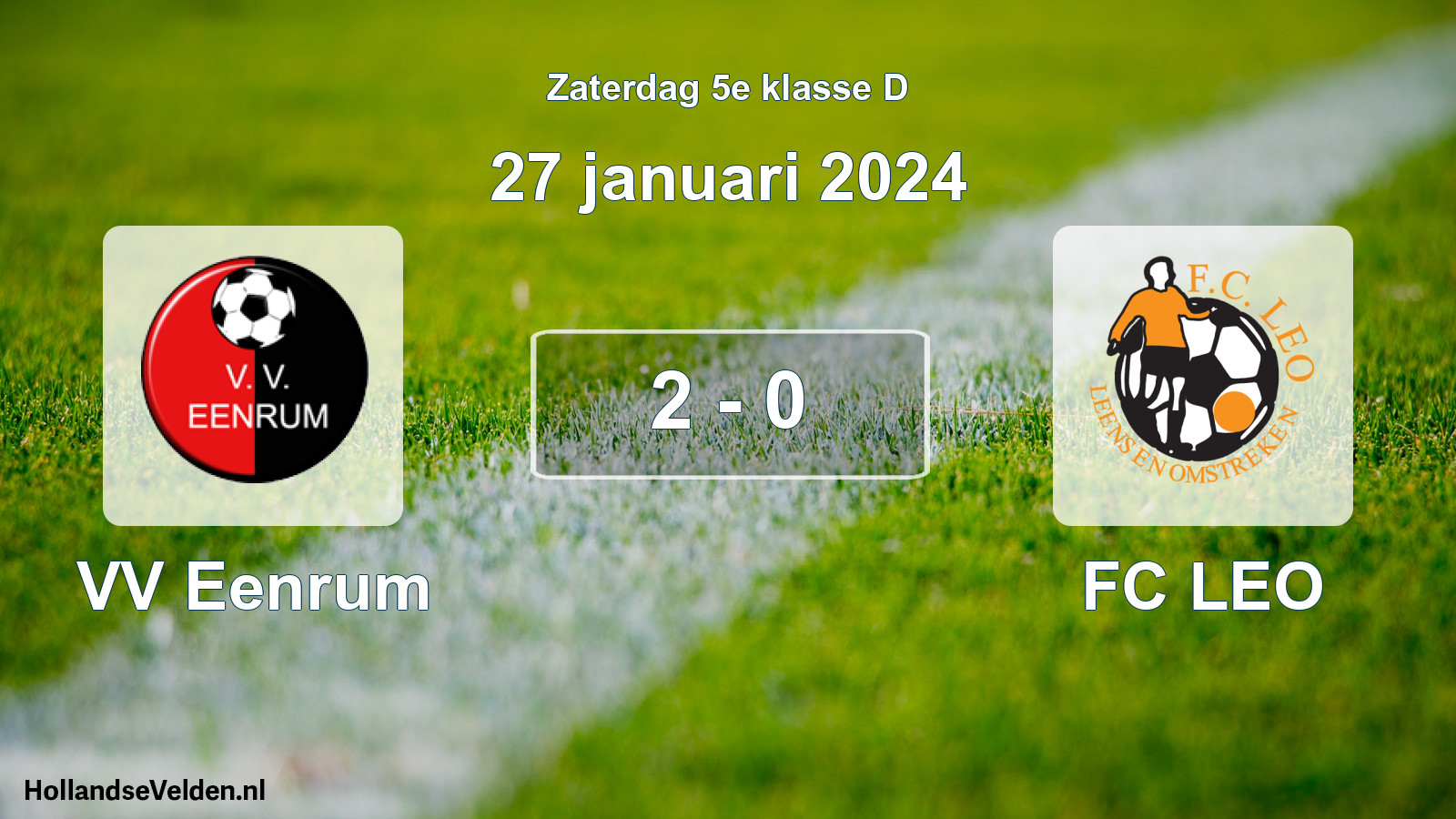 Total number of matches played: VV Eenrum - FC LEO 2 - 0 (27 January 2024)