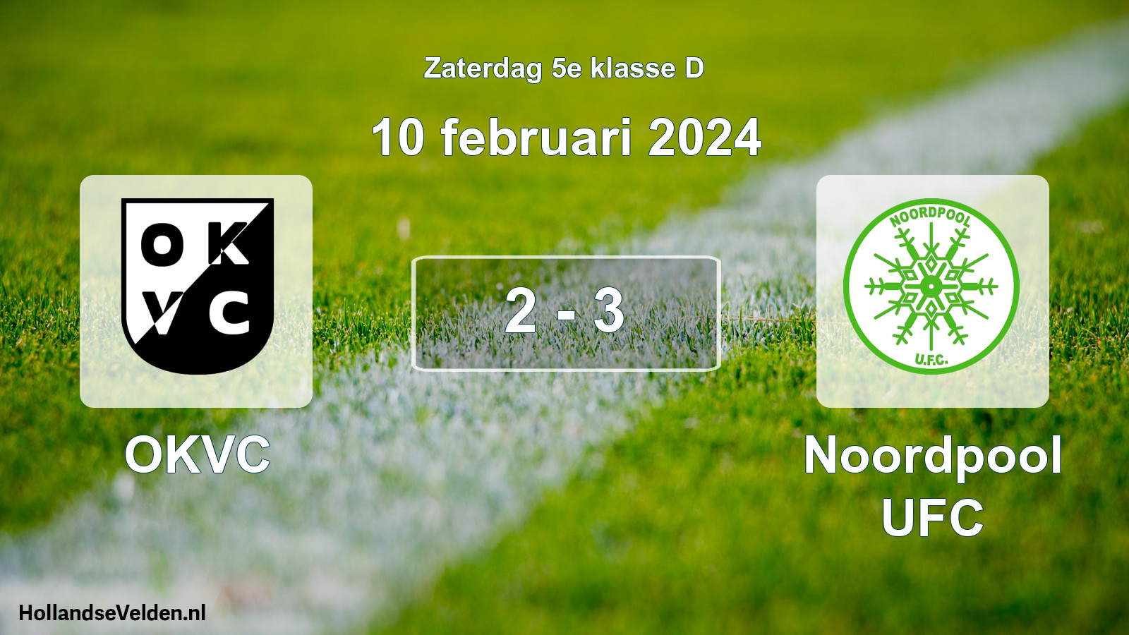 Total number of matches played: OKVC - Noordpool UFC 2 - 3 (10 February 2024)
