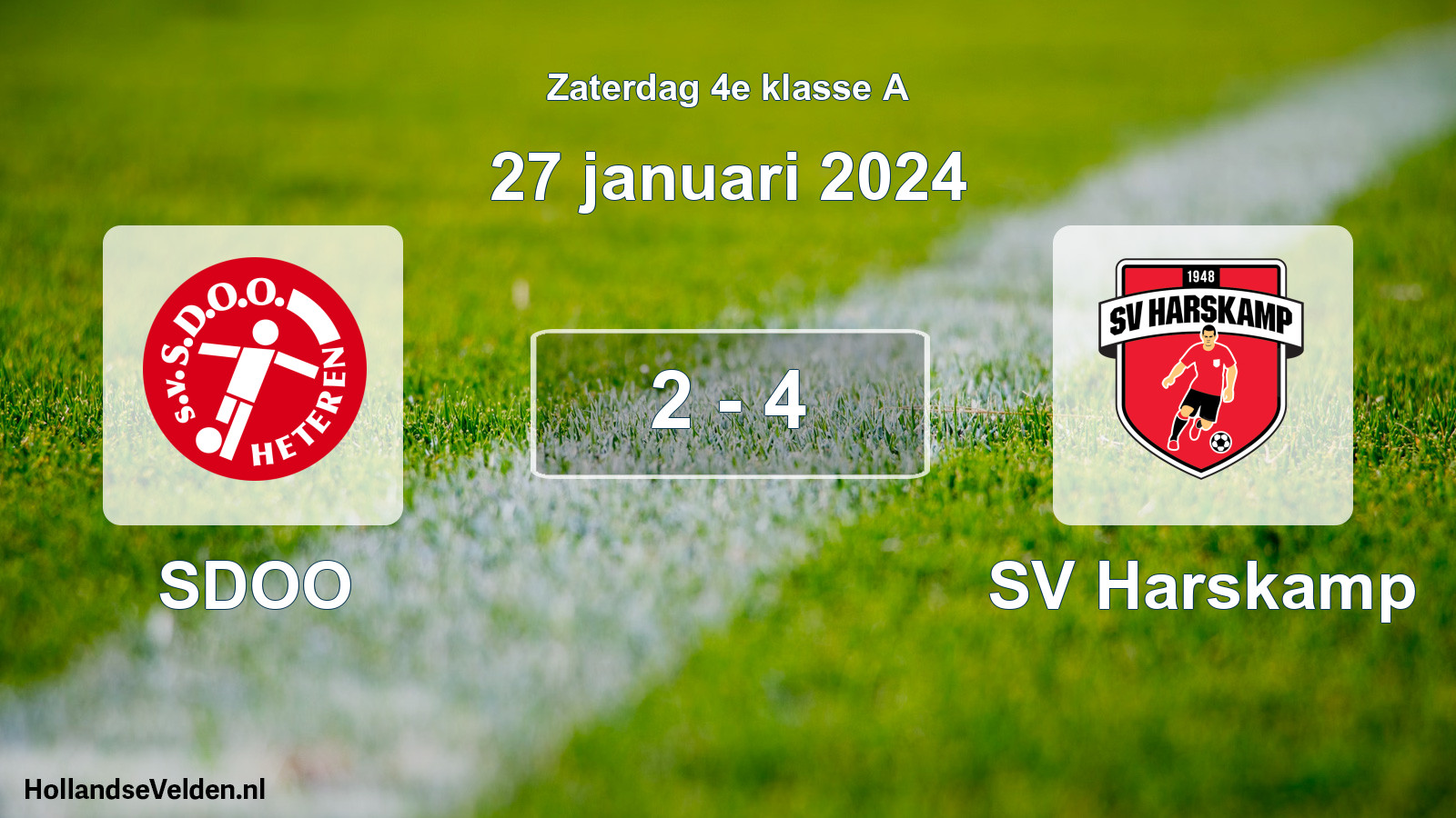 Total number of matches played: SDOO - SV Harskamp 2 - 4 (27 January 2024)