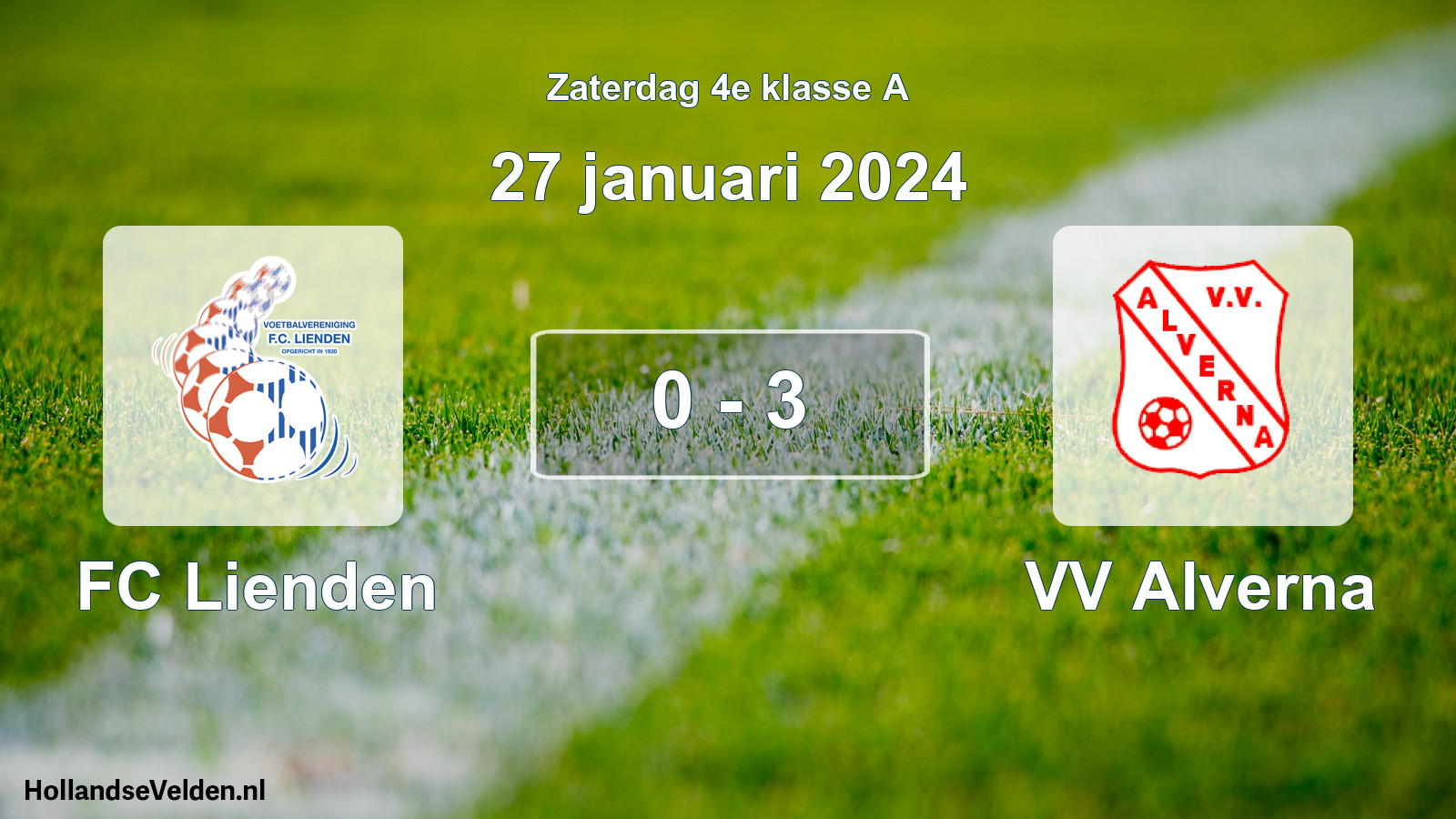 Total number of matches played: FC Lienden - VV Alverna 0 - 3 (27 January 2024)