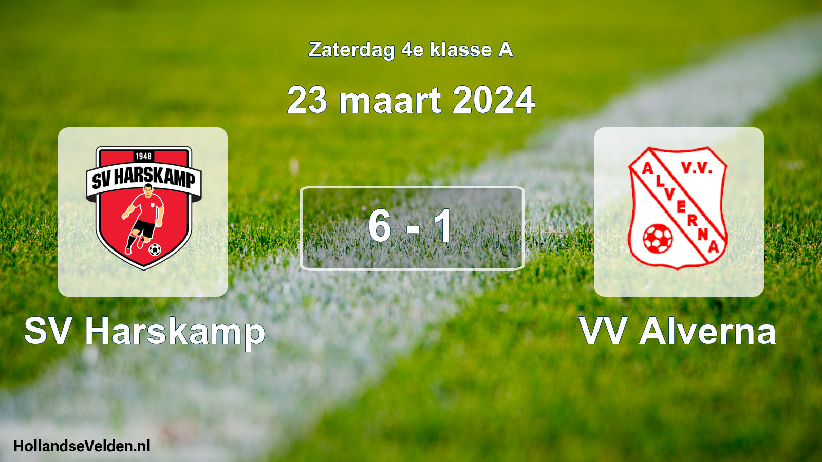 Total number of matches played: SV Harskamp - VV Alverna 6 - 1 (23 March 2024)