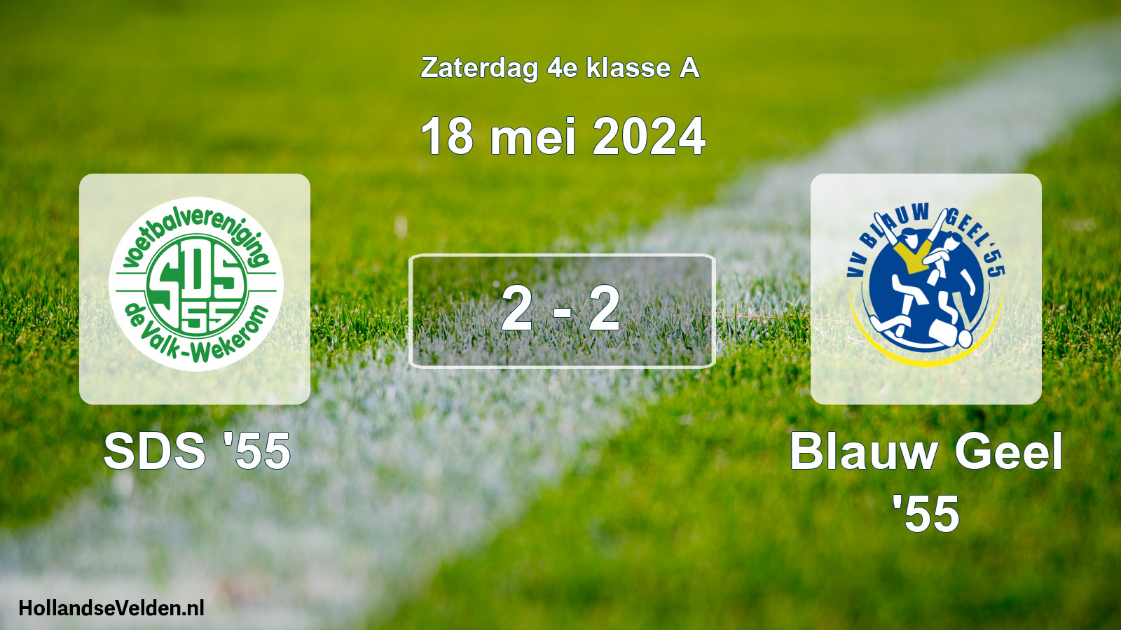 Total number of matches played: SDS '55 - Blauw Geel '55 2 - 2 (18 May 2024)