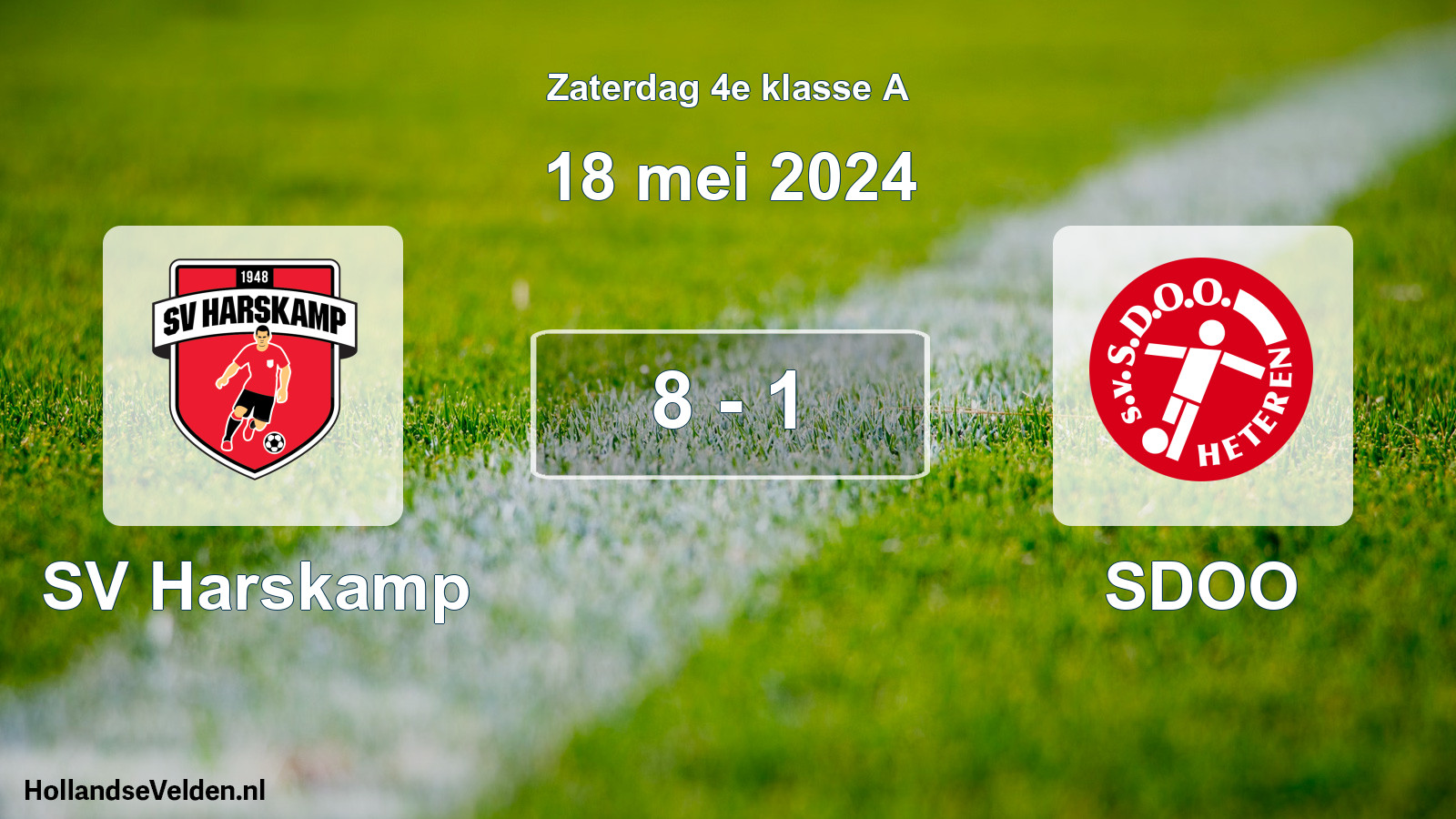 Total number of matches played: SV Harskamp - SDOO 8 - 1 (18 May 2024)