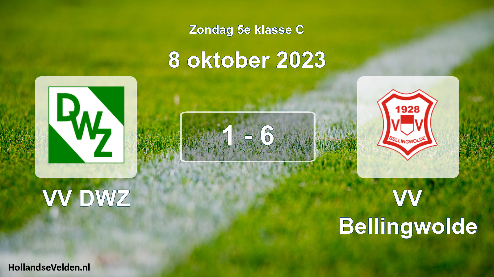 Total number of matches played: VV DWZ - VV Bellingwolde 1 - 6 (8 October 2023)