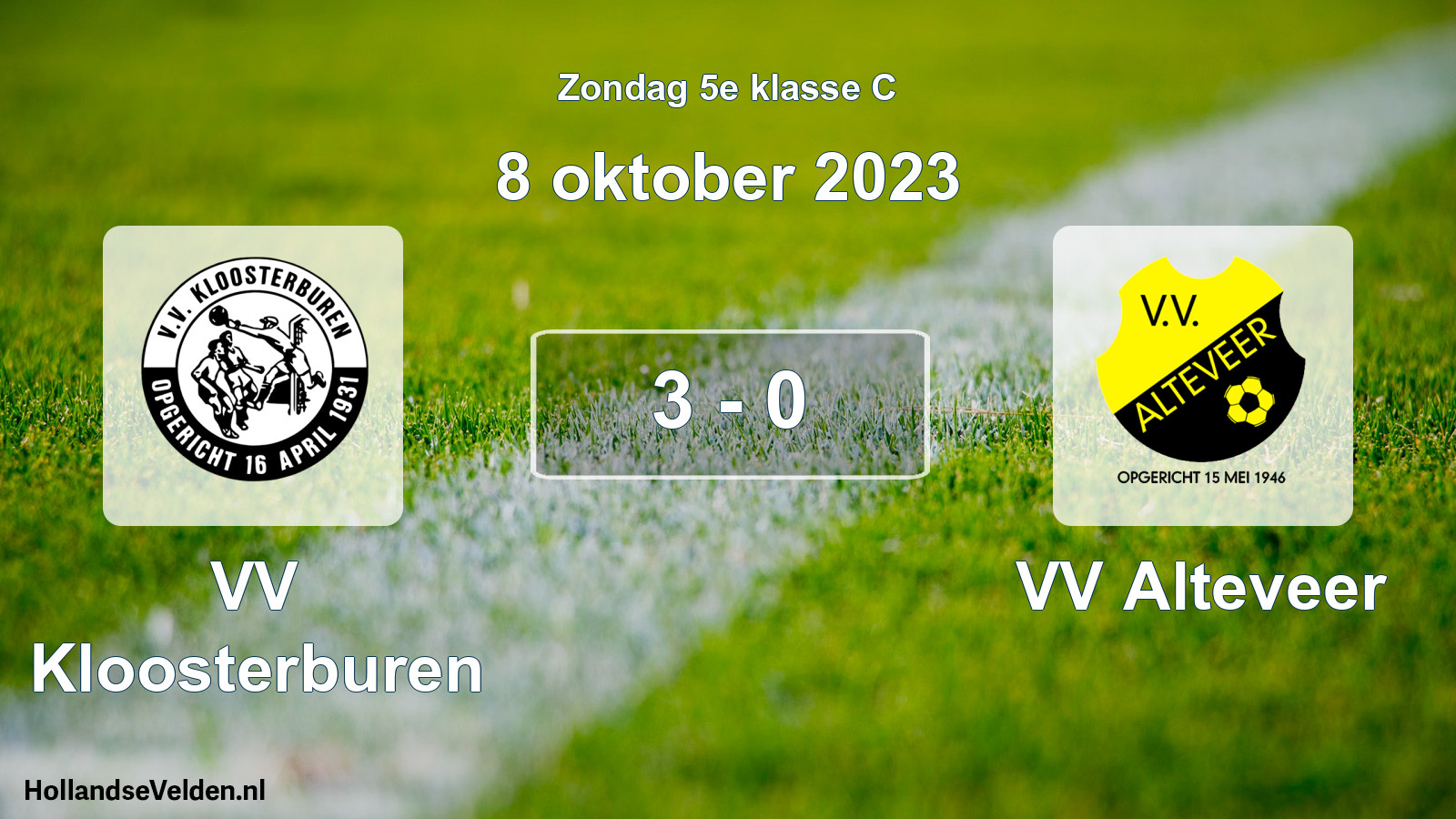 Total number of matches played: VV Kloosterburen - VV Alteveer 3 - 0 (8 October 2023)