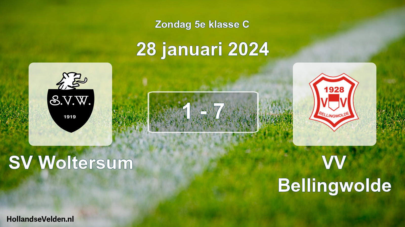 Total number of matches played: SV Woltersum - VV Bellingwolde 1 - 7 (28 January 2024)