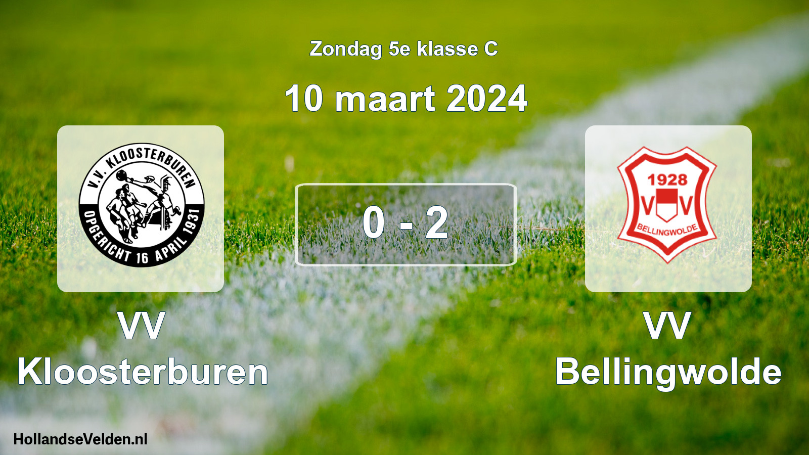 Total number of matches played: VV Kloosterburen - VV Bellingwolde 0 - 2 (10 March 2024)