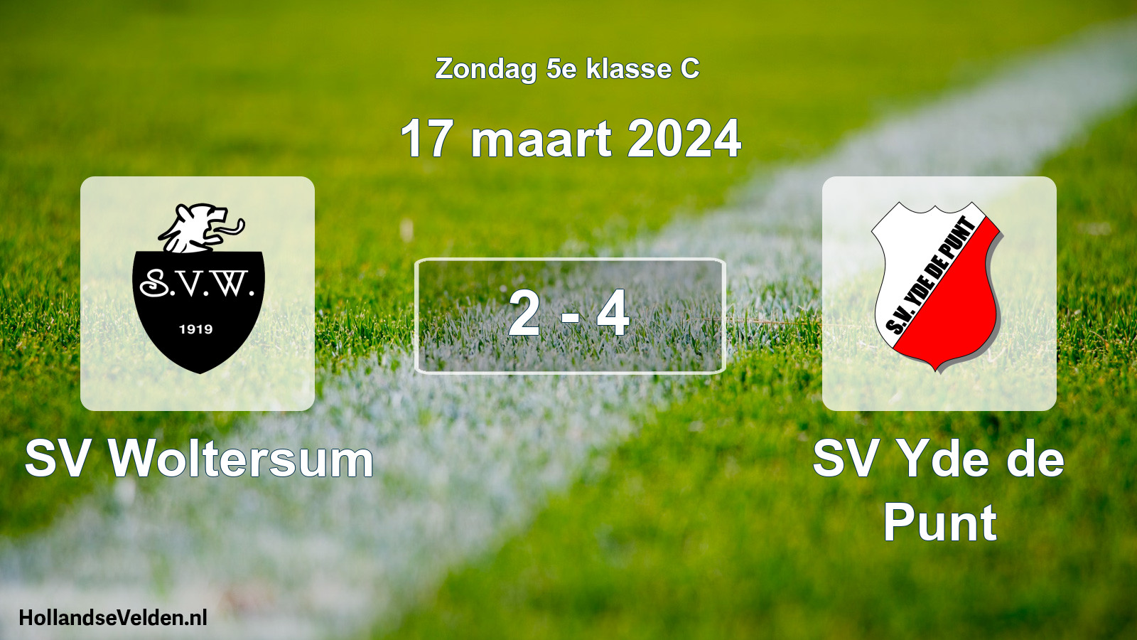 Total number of matches played: SV Woltersum - SV Yde de Punt 2 - 4 (17 March 2024)