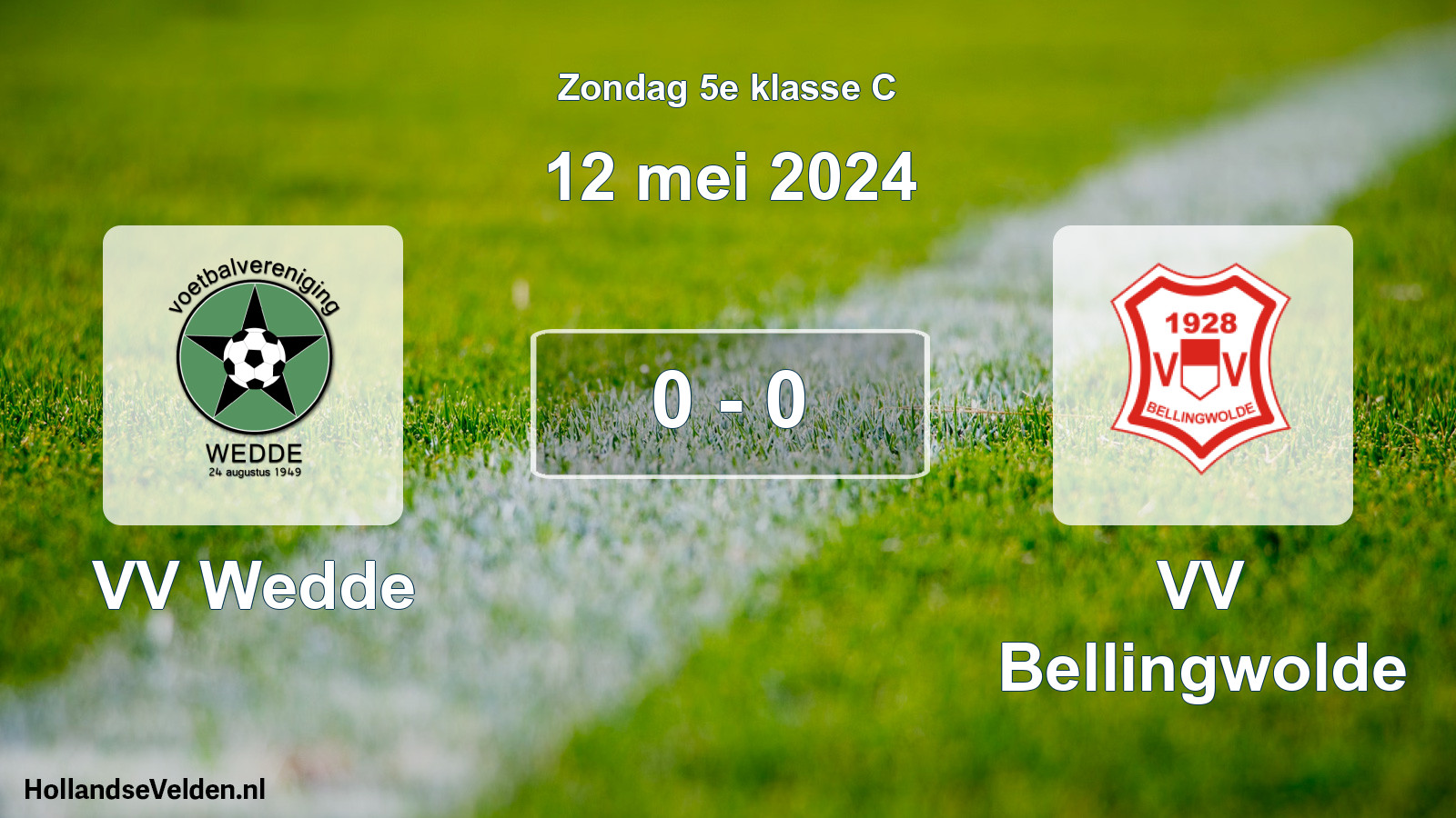 Total number of matches played: VV Wedde - VV Bellingwolde 0 - 0 (12 May 2024)