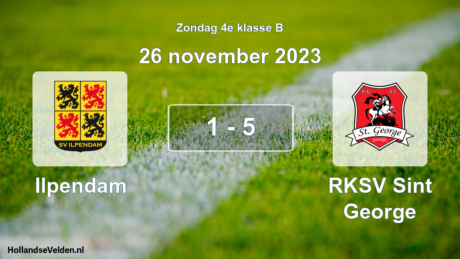 Total number of matches played: Ilpendam - RKSV Sint George 1 - 5 (26 November 2023)
