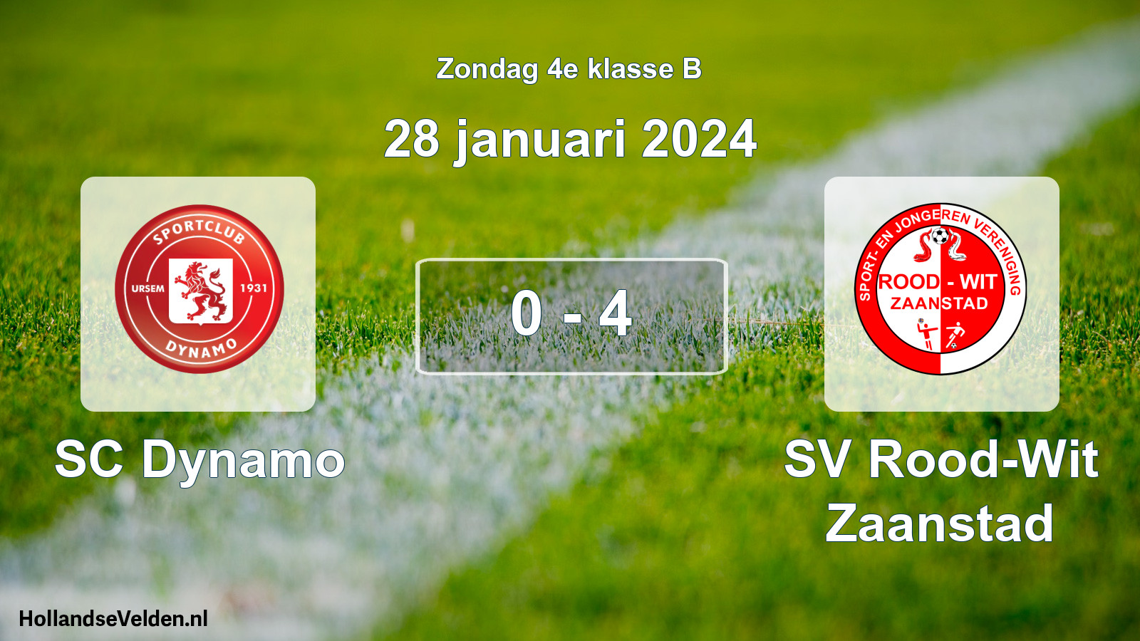 Total number of matches played: SC Dynamo - SV Rood-Wit Zaanstad 0 - 4 (28 January 2024)