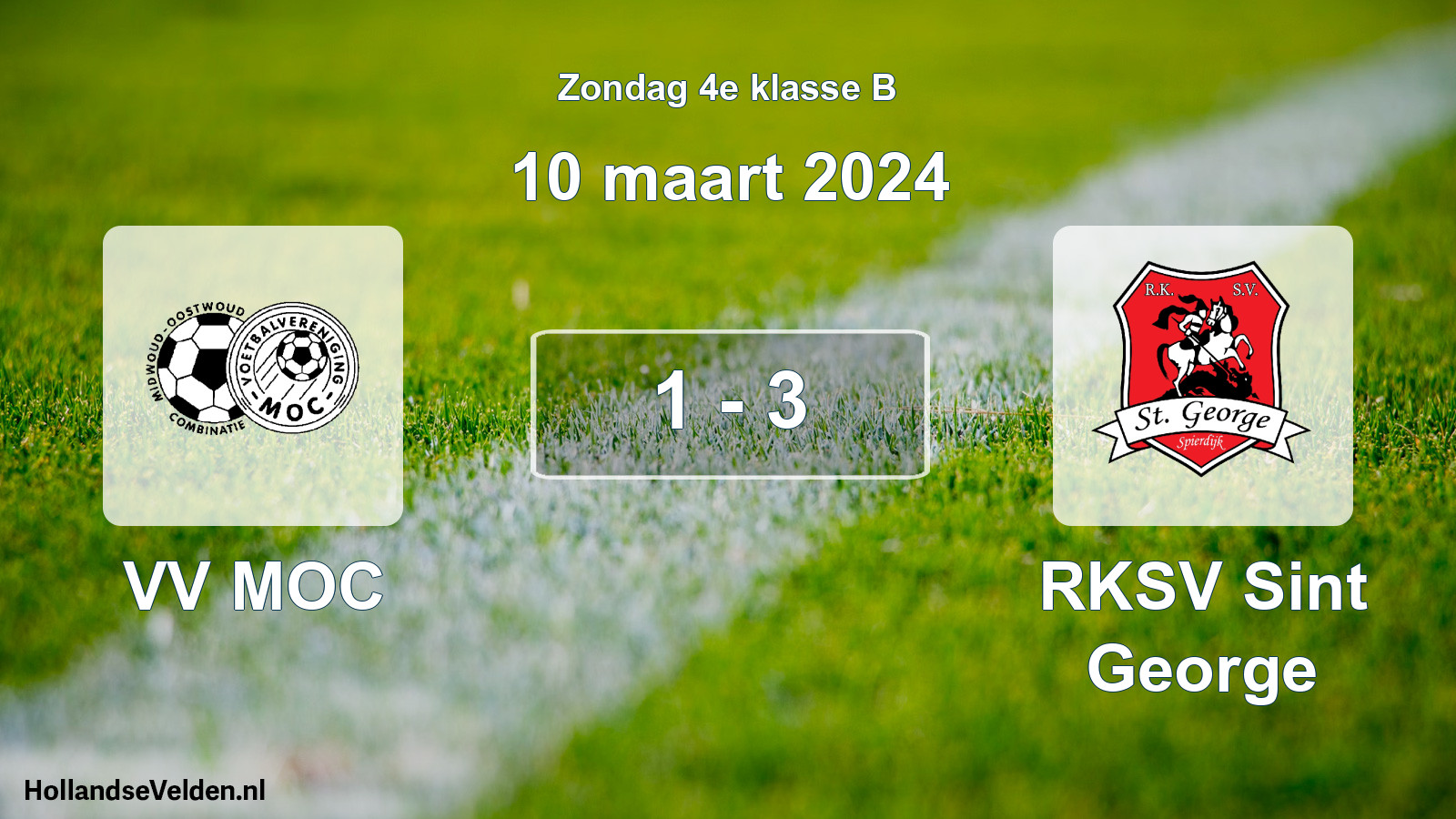 Total number of matches played: VV MOC - RKSV Sint George 1 - 3 (10 March 2024)