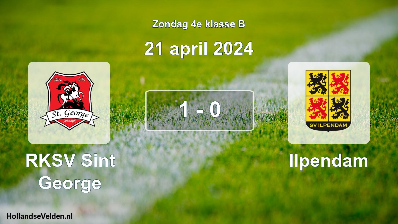 Total number of matches played: RKSV Sint George - Ilpendam 1 - 0 (21 April 2024)
