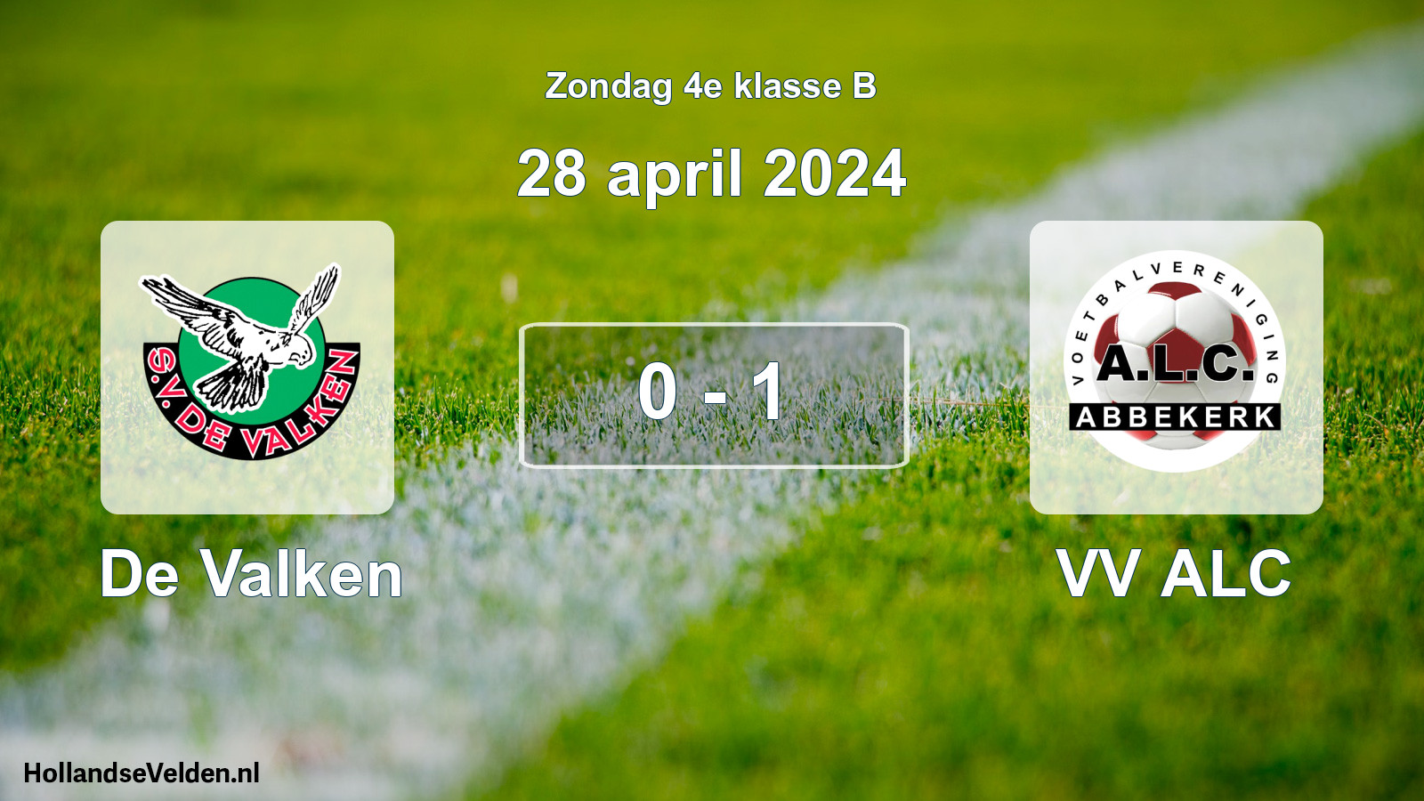 Total number of matches played: De Valken - VV ALC 0 - 1 (28 April 2024)