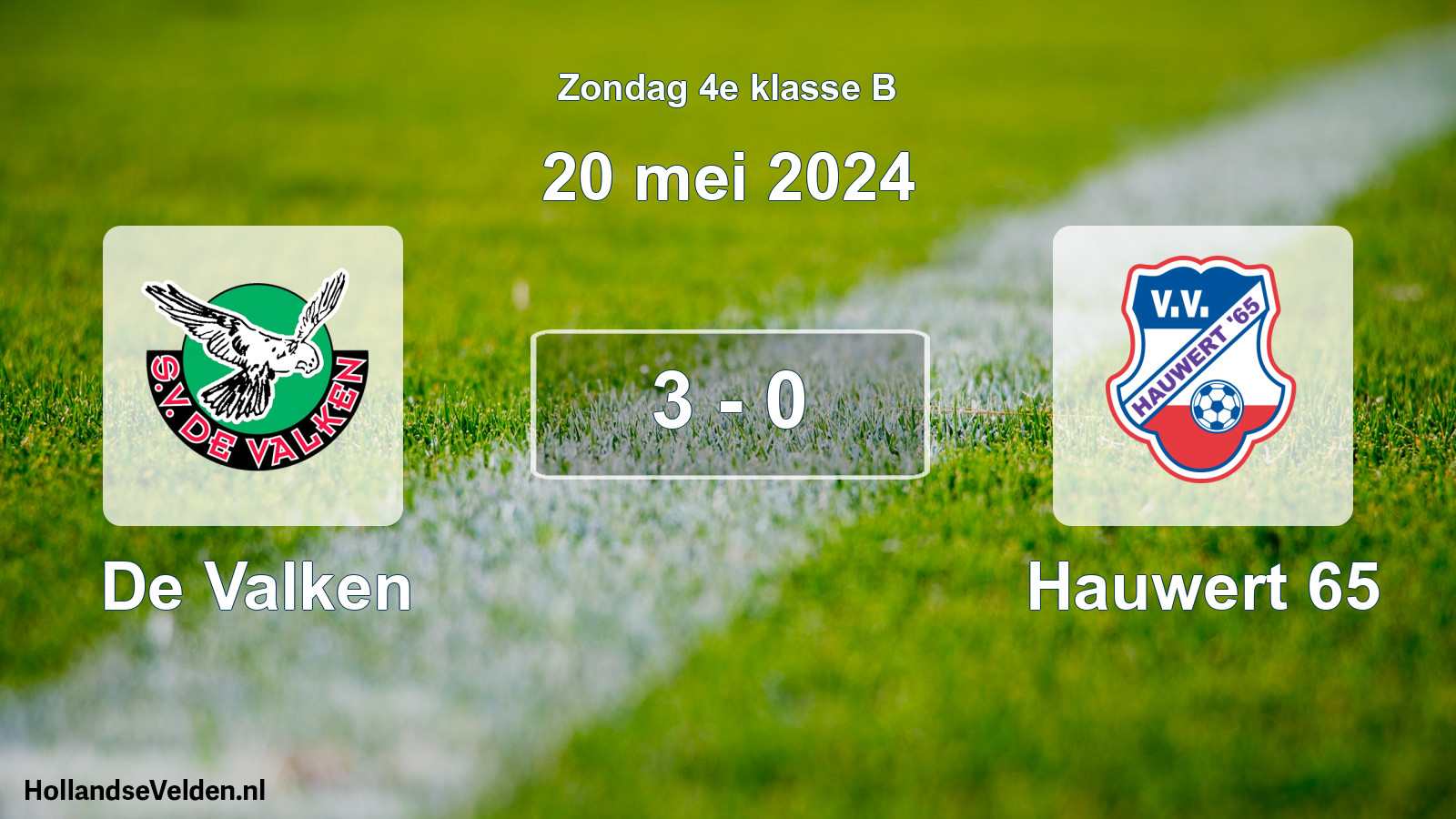 Total number of matches played: De Valken - Hauwert 65 3 - 0 (20 May 2024)