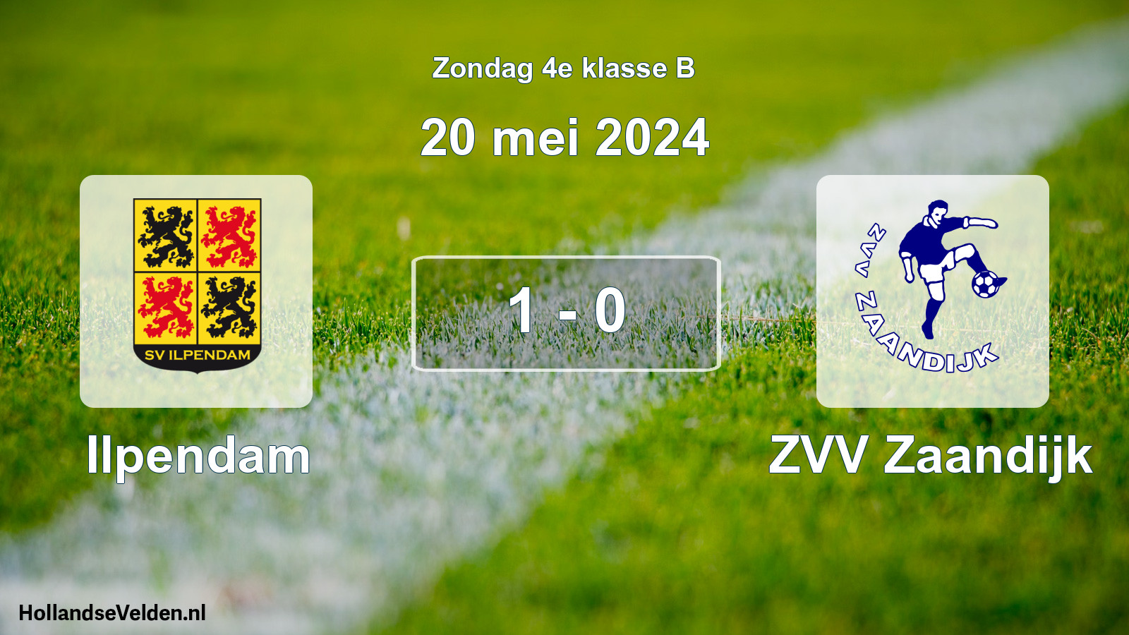 Total number of matches played: Ilpendam - ZVV Zaandijk 1 - 0 (20 May 2024)
